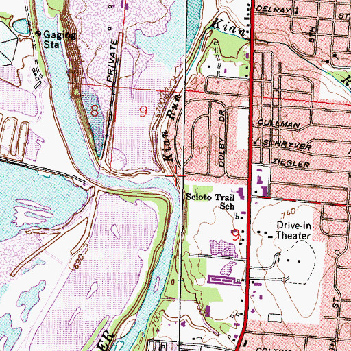 Topographic Map of Kian Run, OH