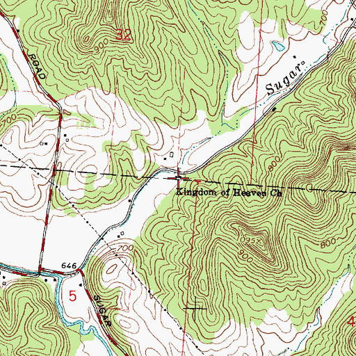 Topographic Map of Kingdom of Heaven Church, OH