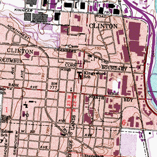 Topographic Map of Kingswood School, OH