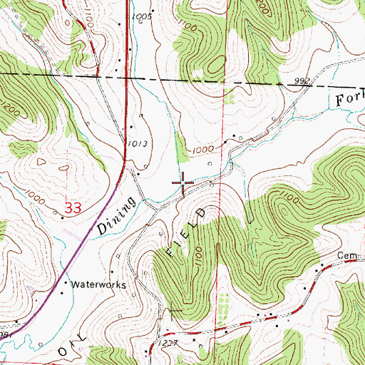 Topographic Map of Kirby Run, OH