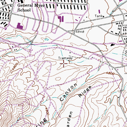 Topographic Map of Rock Spring Canyon, AZ