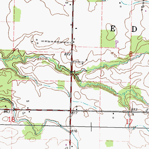 Topographic Map of Kiser Run, OH