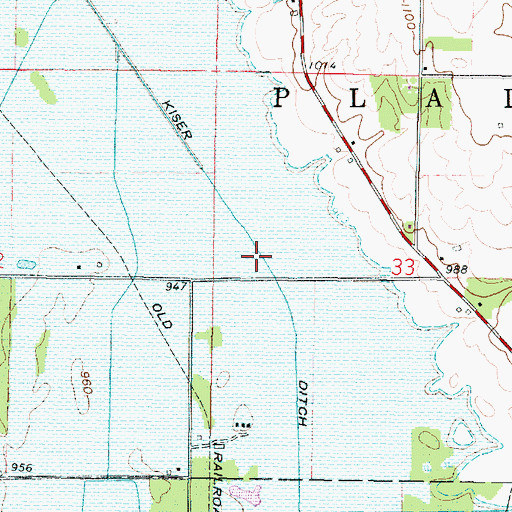 Topographic Map of Kiser Ditch, OH