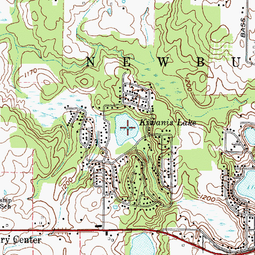 Topographic Map of Kiwanis Lake, OH