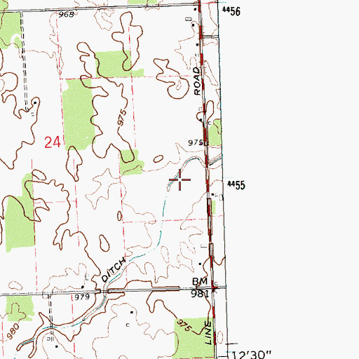 Topographic Map of Klase Ditch, OH