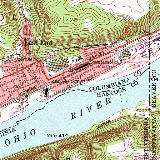 Topographic Map of Klondyke School, OH