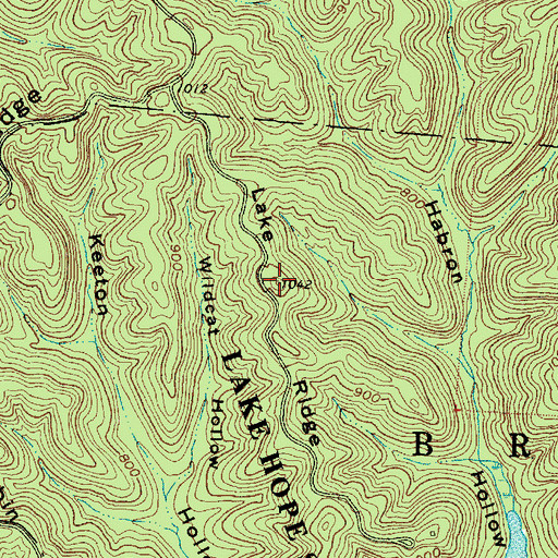 Topographic Map of Lake Ridge, OH
