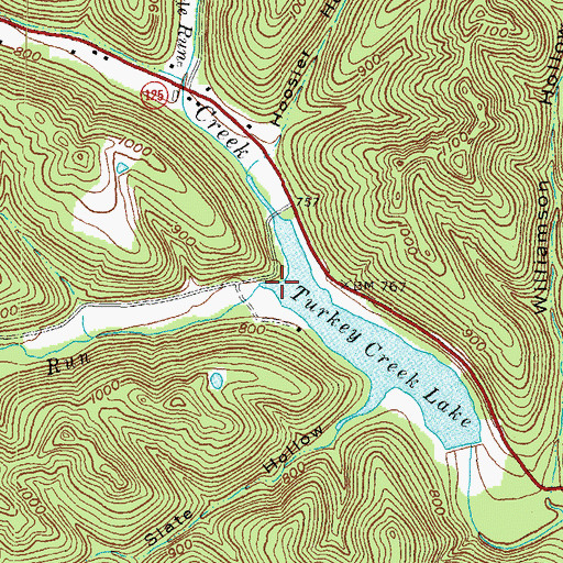 Topographic Map of Lampblack Run, OH