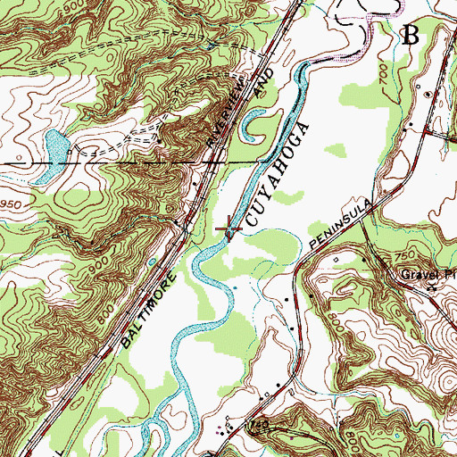 Topographic Map of Langes Run, OH