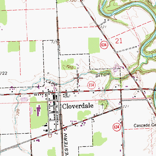 Topographic Map of Lapp Ditch, OH