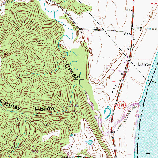 Topographic Map of Lathley Hollow, OH