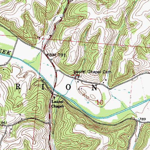 Topographic Map of Laurel Chapel Cemetery, OH