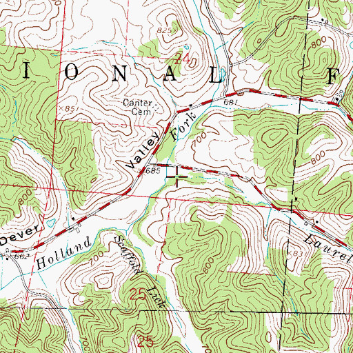 Topographic Map of Laurel Fork, OH