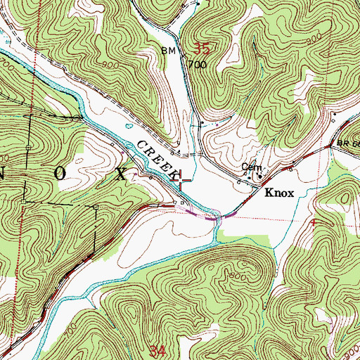 Topographic Map of Laurel Run, OH