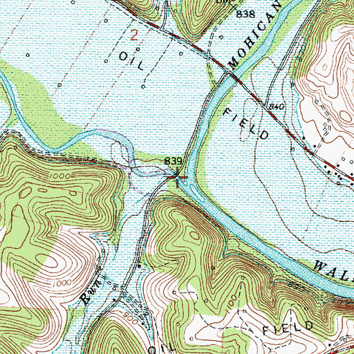 Topographic Map of Laurel Run, OH