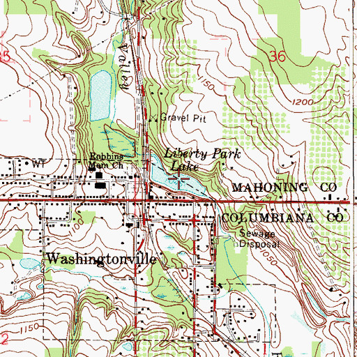 Topographic Map of Liberty Park Lake, OH