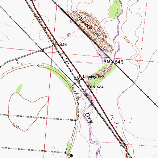 Topographic Map of Liberty School, OH
