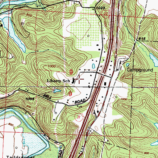 Topographic Map of Liberty Elementary School, OH