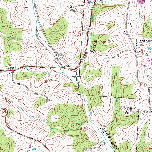 Topographic Map of Lick Run, OH