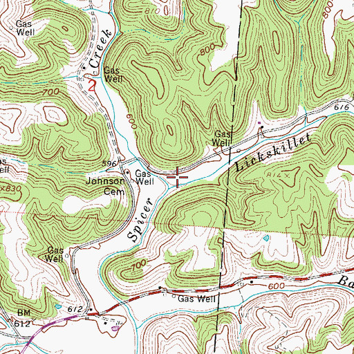 Topographic Map of Lickskillet Run, OH