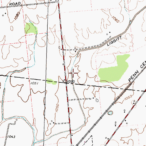 Topographic Map of Liggitt Ditch, OH