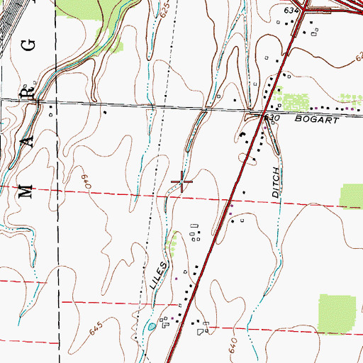 Topographic Map of Liles Ditch, OH