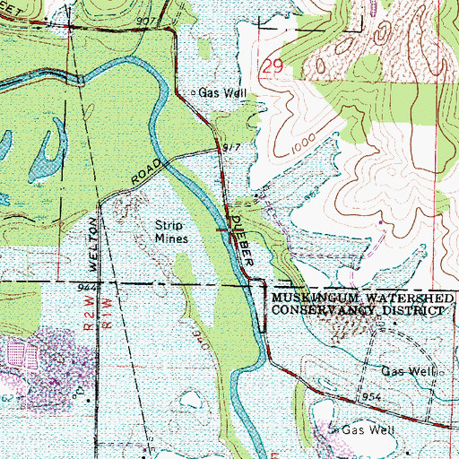 Topographic Map of Limestone Creek, OH