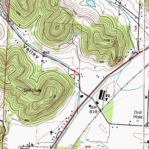 Topographic Map of Linden Valley, OH