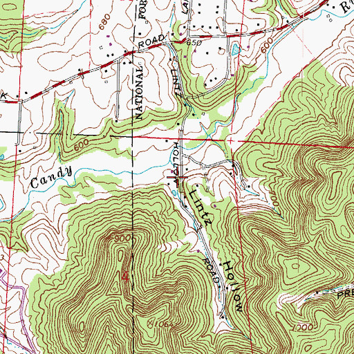 Topographic Map of Lintz Hollow, OH