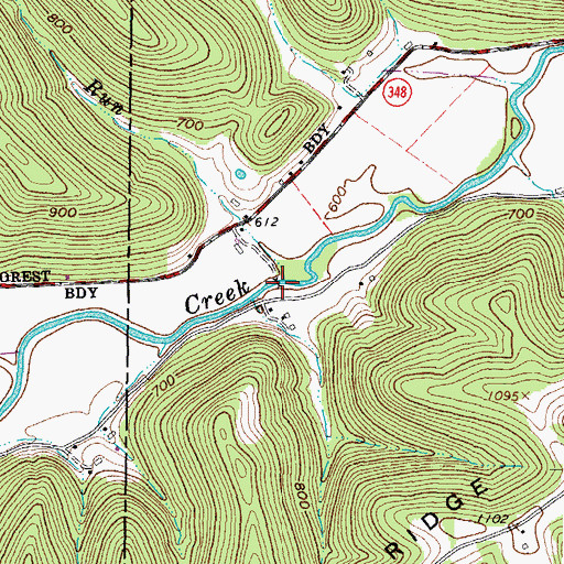 Topographic Map of Liston Run, OH
