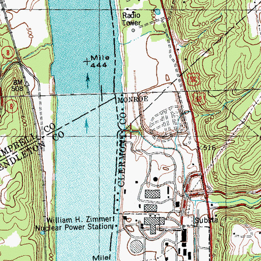 Topographic Map of Little Indian Creek, OH