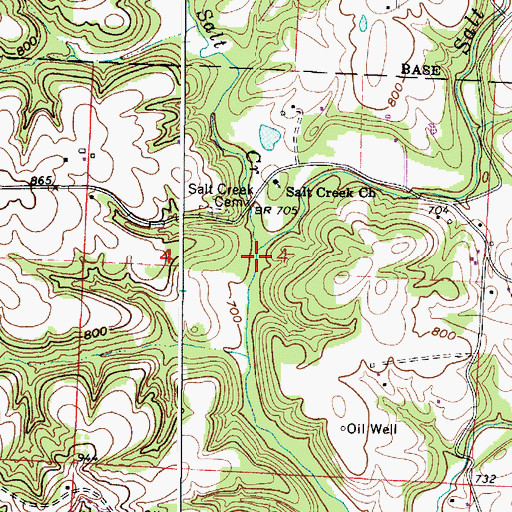 Topographic Map of Little Salt Creek, OH