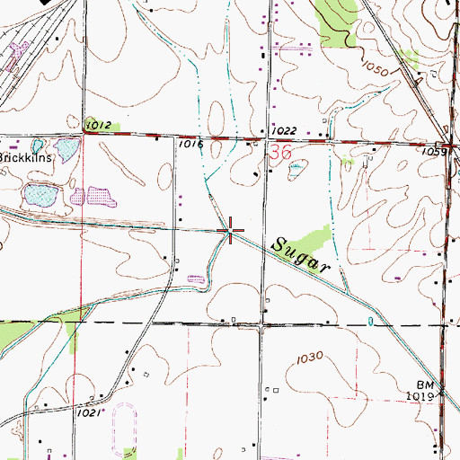 Topographic Map of Little Sugar Creek, OH