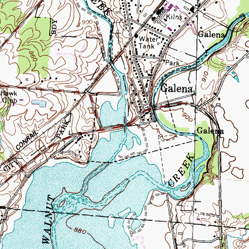 Topographic Map of Little Walnut Creek, OH