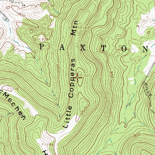 Topographic Map of Little Copperas Mountain, OH