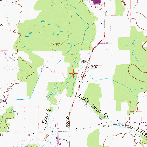Topographic Map of Little Duck Creek, OH