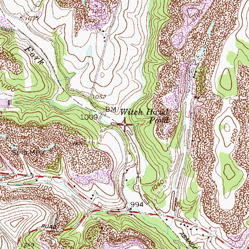 Topographic Map of Little Piney Fork, OH