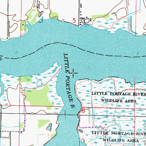 Topographic Map of Little Portage River, OH