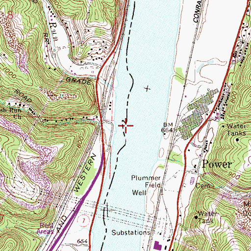 Topographic Map of Little Rush Run, OH