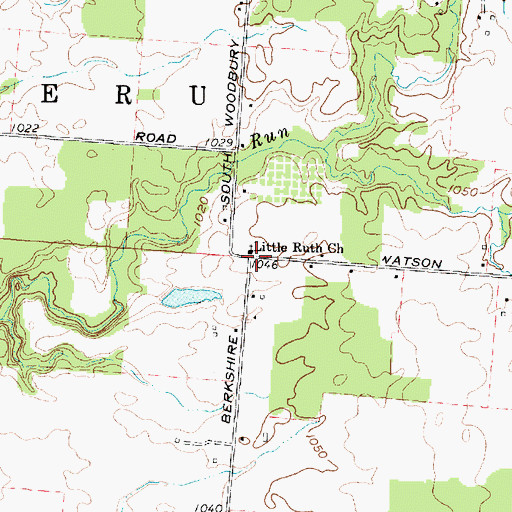 Topographic Map of Little Ruth Church, OH