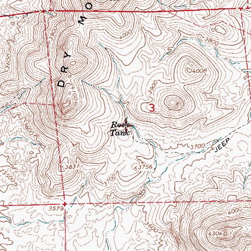 Topographic Map of Rock Tank, AZ