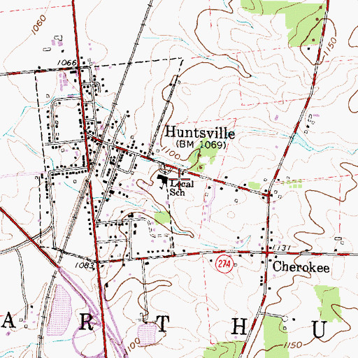 Topographic Map of Local School, OH