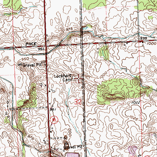 Topographic Map of Lockhart Cemetery, OH