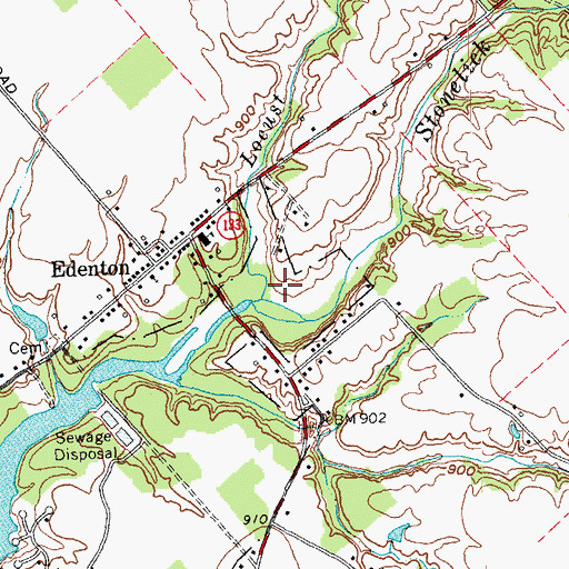 Topographic Map of Locust Creek, OH