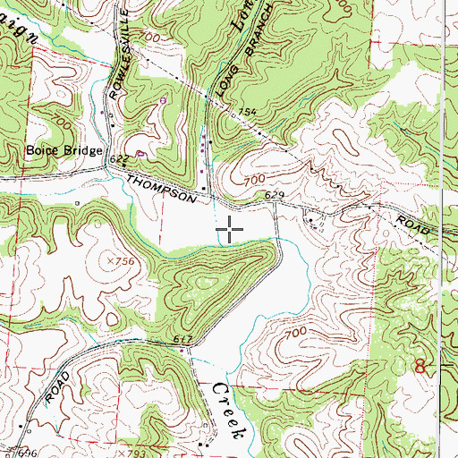 Topographic Map of Long Branch, OH