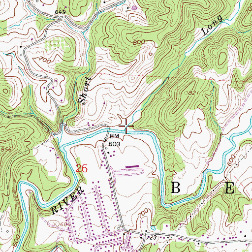 Topographic Map of Long Brook, OH