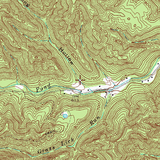 Topographic Map of Long Hollow, OH