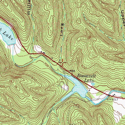 Topographic Map of Long Hollow, OH