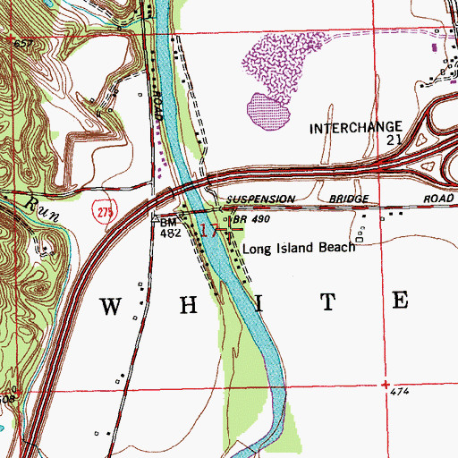Topographic Map of Long Island Beach, OH