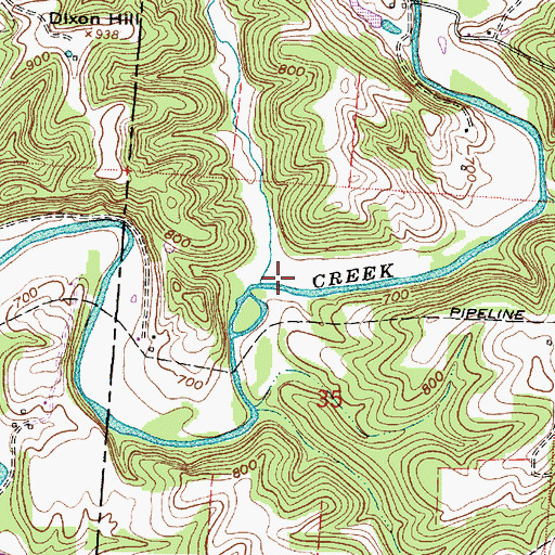 Topographic Map of Long Run, OH